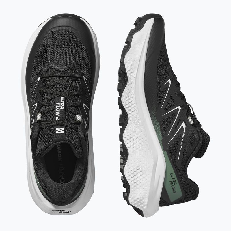 Încălțăminte de alergare pentru femei Salomon Ultra Flow 2 black/white/agave green 13