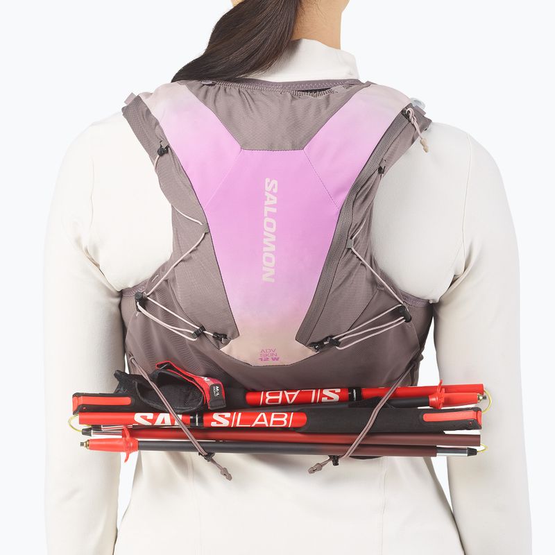 Vestă de alergare pentru femei Salomon Advance Skin 12 Gradient Set iron/shadow gray 8