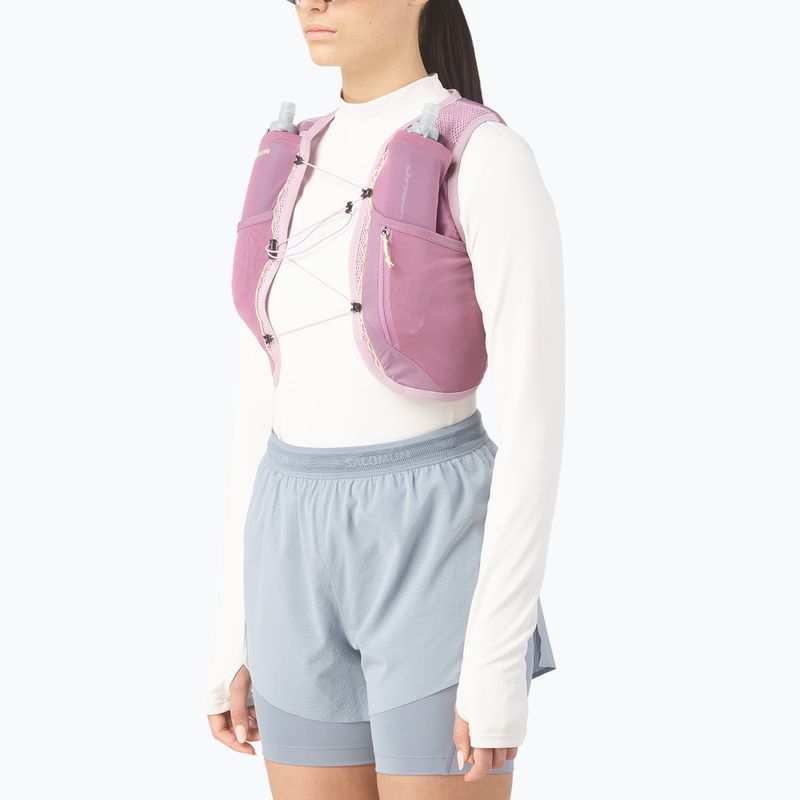 Vestă de alergare pentru femei Salomon Active Skin 4 Set dusky orchid/daw 3