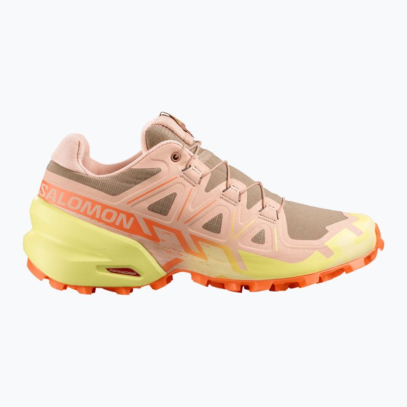 Încălțăminte de alergare pentru femei Salomon Speedcross 6 burro/sunny lime/almond cream 2