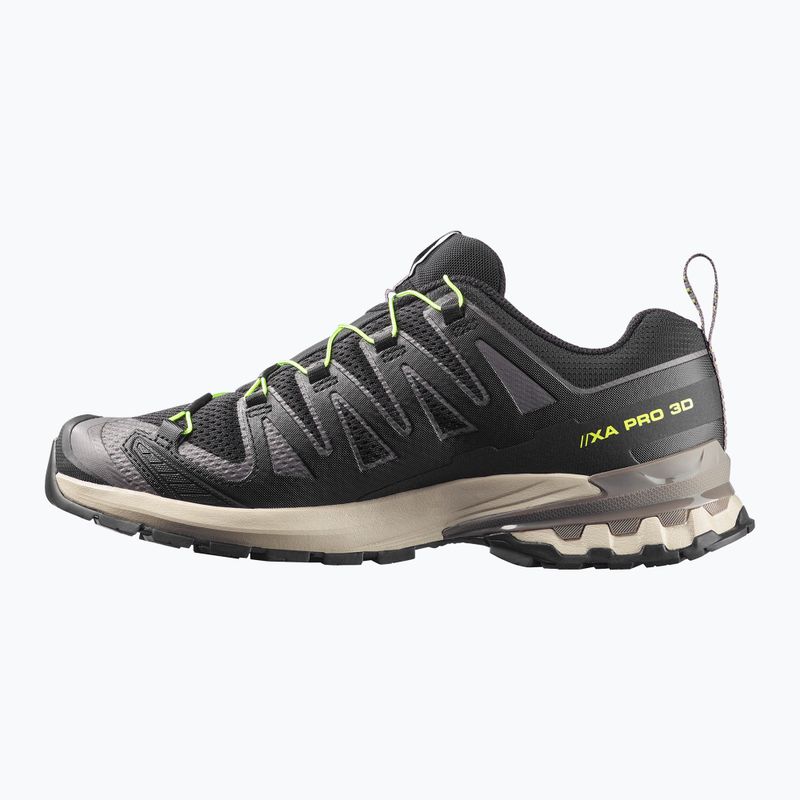 Încălțăminte de alergare pentru bărbați Salomon XA Pro 3D V9 black/dark gull gray/acid lime 3