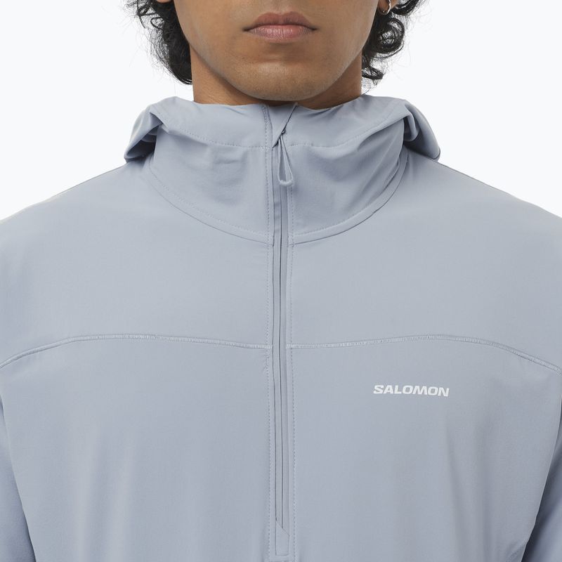 Geacă de alergare pentru bărbați Salomon Sense Aero Hybrid Half Zip Hooded trade winds 3