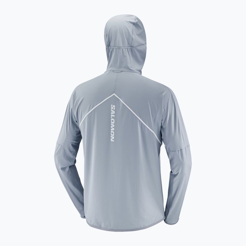 Geacă de alergare pentru bărbați Salomon Sense Aero Hybrid Half Zip Hooded trade winds 8