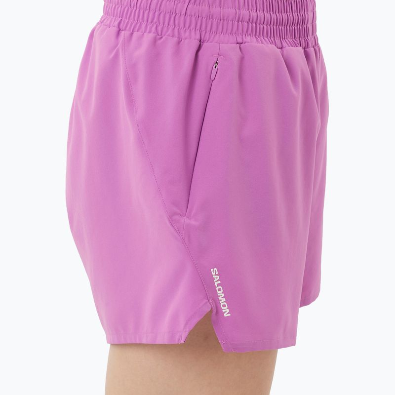 Pantaloni scurți de alergare pentru femei Salomon SHAKEout Core 4" iris orchid 4