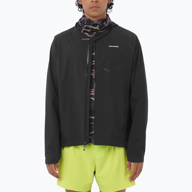 Geacă de alergare pentru bărbați Salomon Bonatti Waterproof dee black