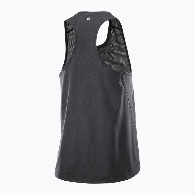 Tricou de alergare pentru femei Salomon Shakeout Core Tank GFX deep black 5