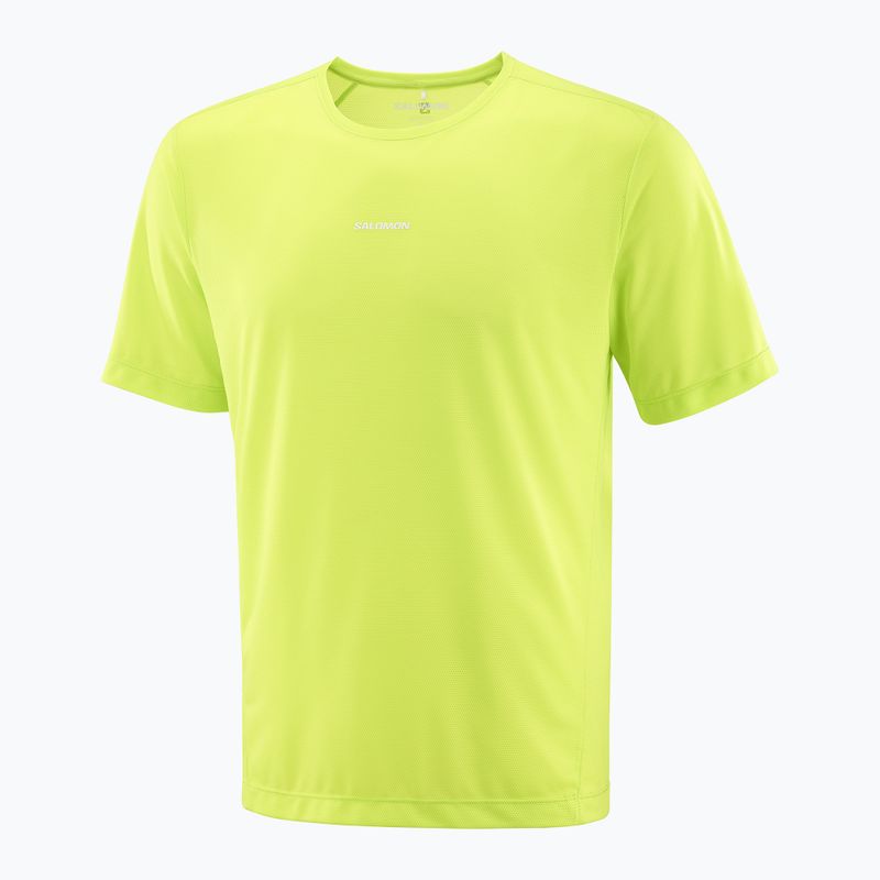 Tricou de alergare pentru bărbați Salomon Shakeout Core acid lime 3