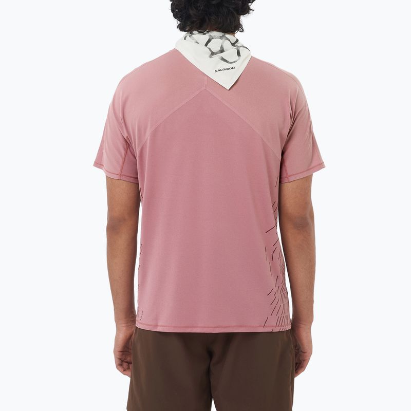 Tricou de alergare pentru bărbați Salomon Sense Aero SS Tee GFX dusky orchid 2