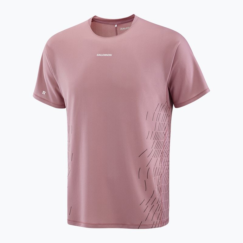 Tricou de alergare pentru bărbați Salomon Sense Aero SS Tee GFX dusky orchid 4