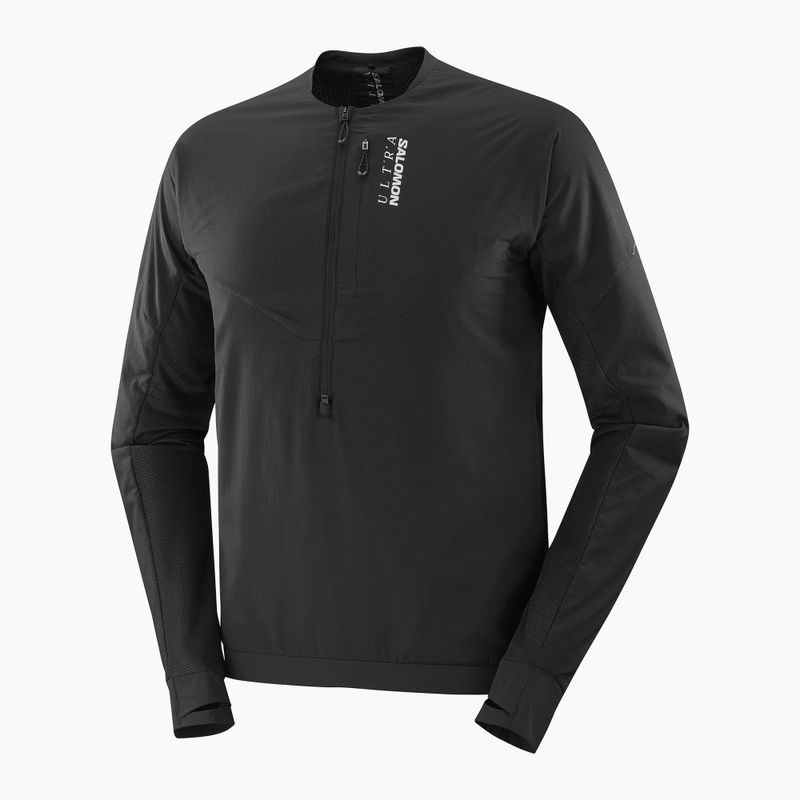 Bluză de alergare pentru bărbați Salomon Ultra Fleece Deep Black 8