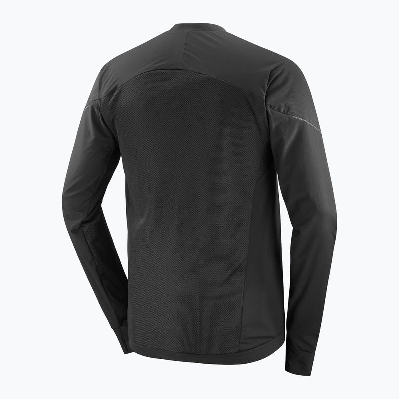Bluză de alergare pentru bărbați Salomon Ultra Fleece Deep Black 9