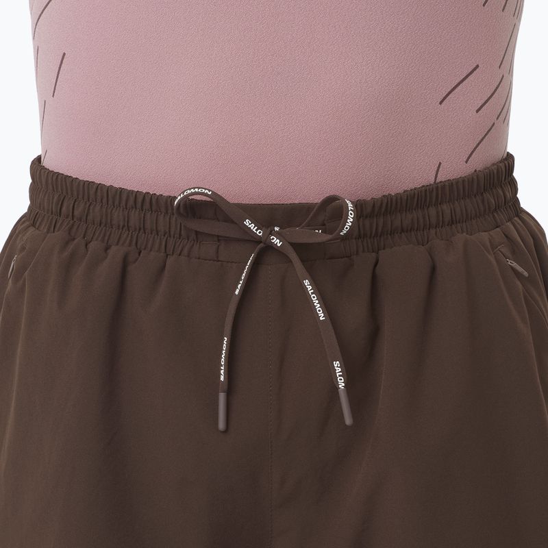 Pantaloni scurți de alergare pentru bărbați Salomon SHAKEout Core 5" coffe bean 3