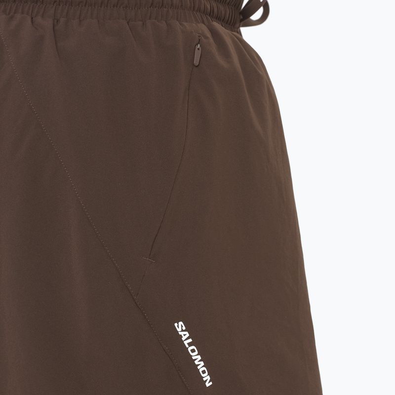 Pantaloni scurți de alergare pentru bărbați Salomon SHAKEout Core 5" coffe bean 4