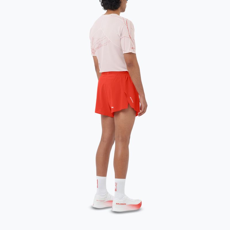 Tricou de alergare pentru bărbați Salomon S/Lab Speed Tee lilac ash/fiery red 3