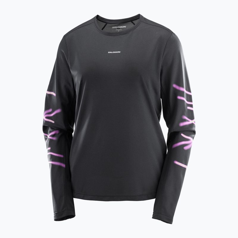 Longsleeve de alergare pentru femei Salomon Shakeout Core deep black 3