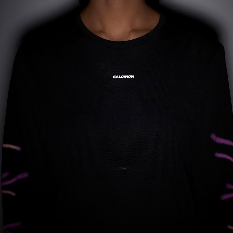 Longsleeve de alergare pentru femei Salomon Shakeout Core deep black 5
