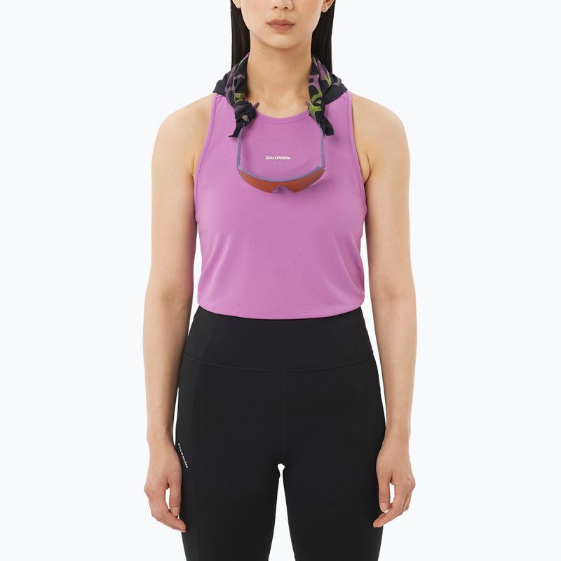 Tricou de alergare pentru femei Salomon Shakeout Core Tank iris orchid