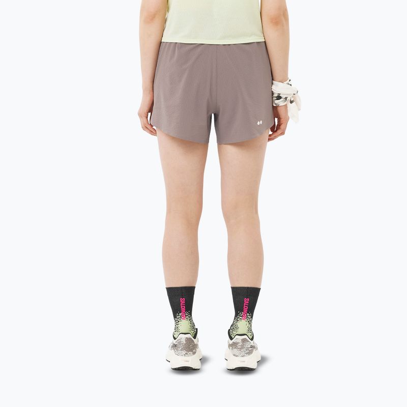 Pantaloni scurți de alergare pentru femei Salomon Sense Aero Stow 4" iron 3