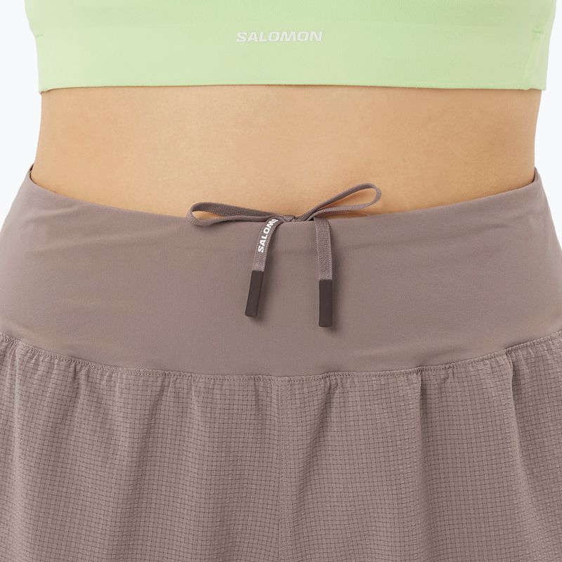 Pantaloni scurți de alergare pentru femei Salomon Sense Aero Stow 4" iron 4