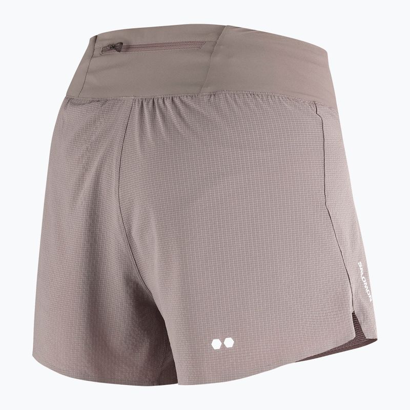 Pantaloni scurți de alergare pentru femei Salomon Sense Aero Stow 4" iron 7