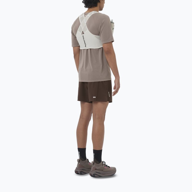 Pantaloni scurți de alergare pentru bărbați Salomon Sense Aero Stow 5" coffee bean 2