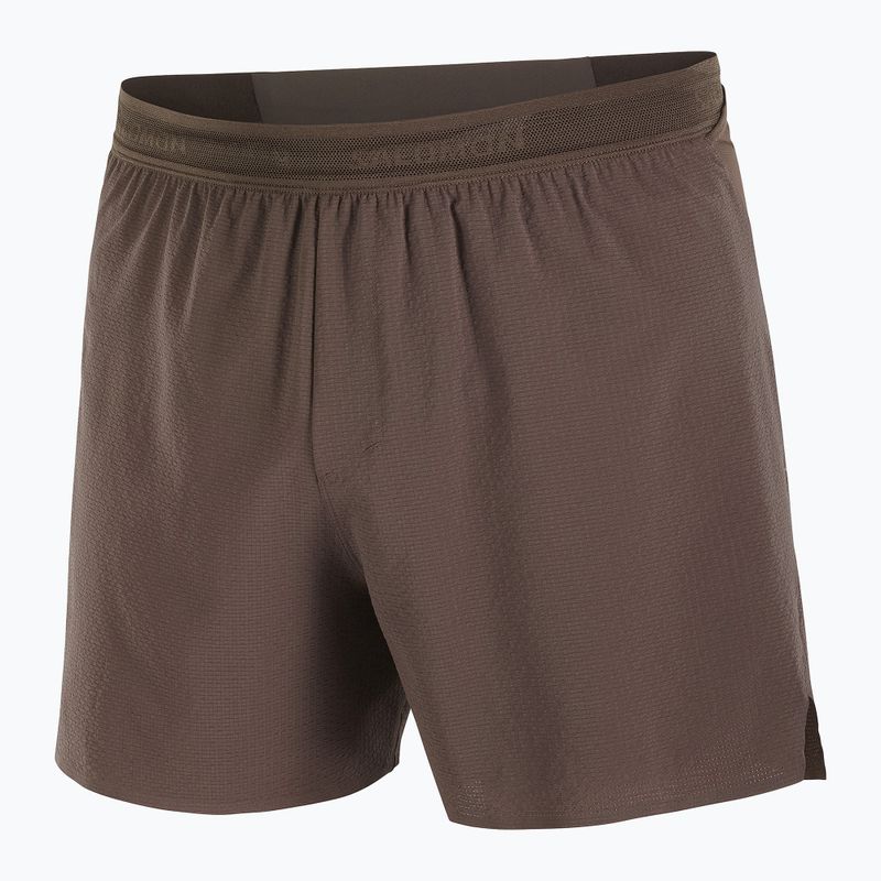 Pantaloni scurți de alergare pentru bărbați Salomon Sense Aero Stow 5" coffee bean 7