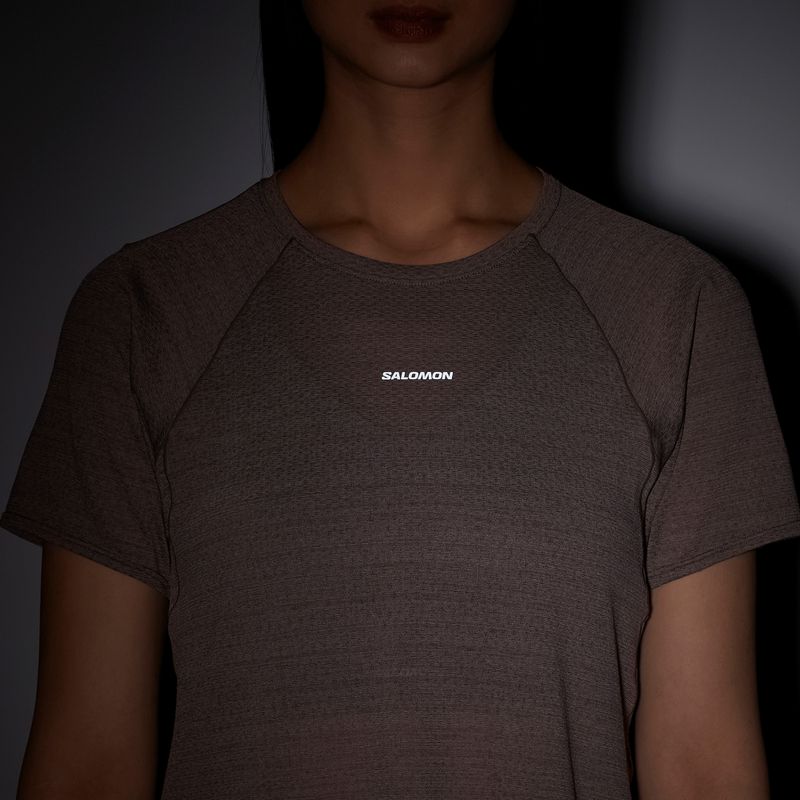 Tricou de alergare pentru femei Salomon Shakeout Air Cropp iron 4