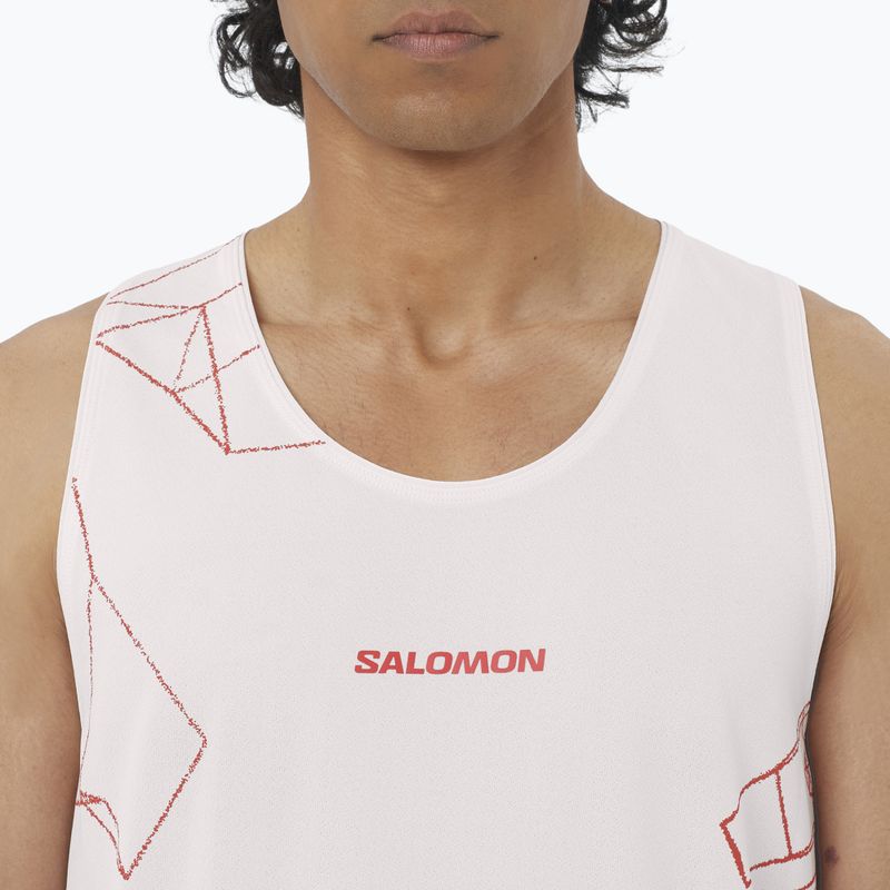 Tricou de alergare pentru bărbați Salomon S/Lab Speed Tee lilac ash/fiery red 3