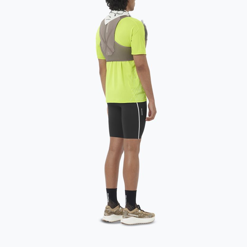 Tricou de alergare pentru bărbați Salomon Sense Aero SS Tee GFX acid lime 2