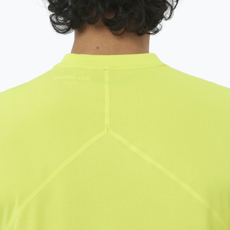 Tricou de alergare pentru bărbați Salomon Sense Aero SS Tee GFX acid lime 4