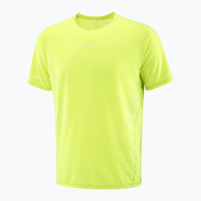 Tricou de alergare pentru bărbați Salomon Sense Aero SS Tee GFX acid lime 5