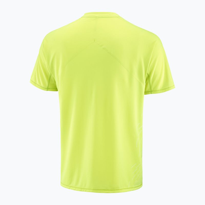 Tricou de alergare pentru bărbați Salomon Sense Aero SS Tee GFX acid lime 6