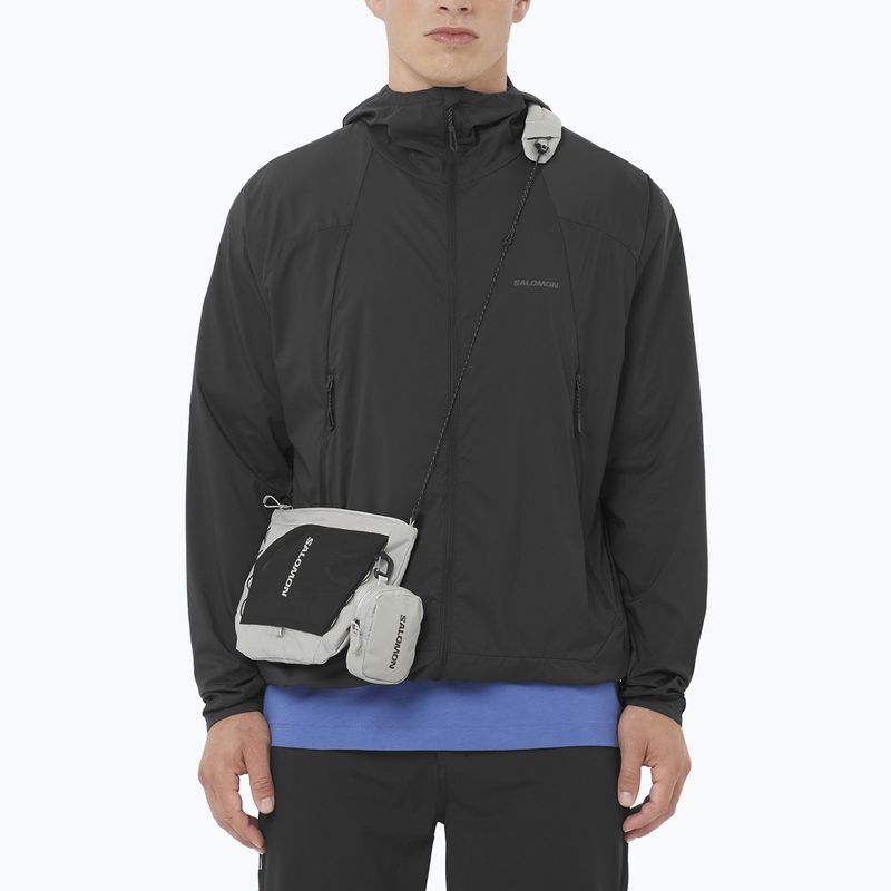 Geacă de vânt pentru bărbați Salomon Outwind Full Zip negru intens