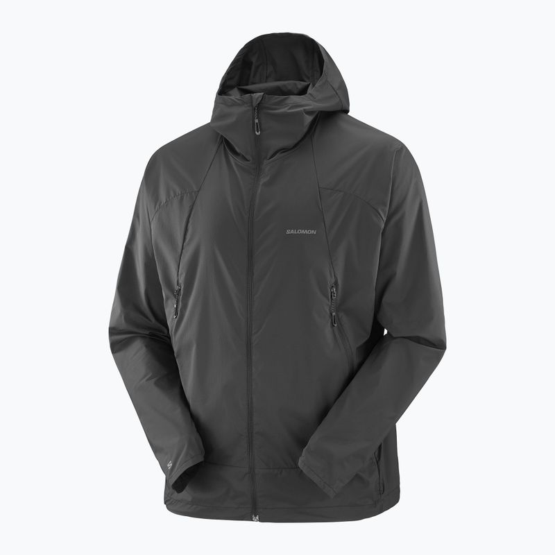 Geacă de vânt pentru bărbați Salomon Outwind Full Zip negru intens 7