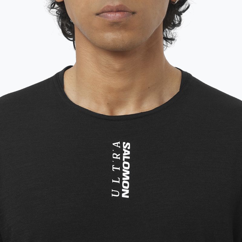 Tricou de alergare pentru bărbați Salomon Ultra Tee deep black 3
