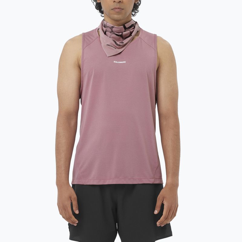 Tricou de alergare pentru bărbați Salomon Shakeout Core Tank dusky orchid