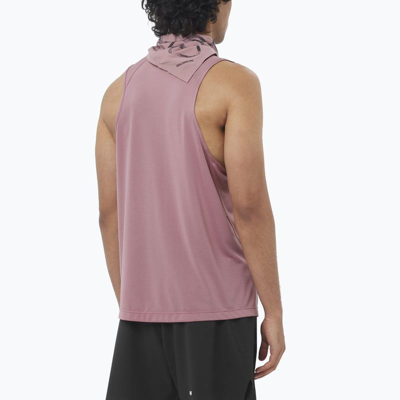 Tricou de alergare pentru bărbați Salomon Shakeout Core Tank dusky orchid 2