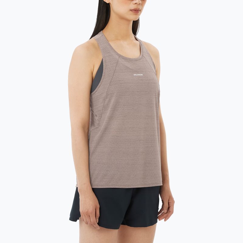 Tricou de alergare pentru femei Salomon SHAKEout Air Tank iron