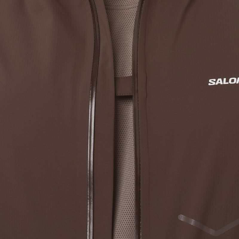 Geacă de alergare pentru bărbați Salomon Bonatti Waterproof coffee bean 4
