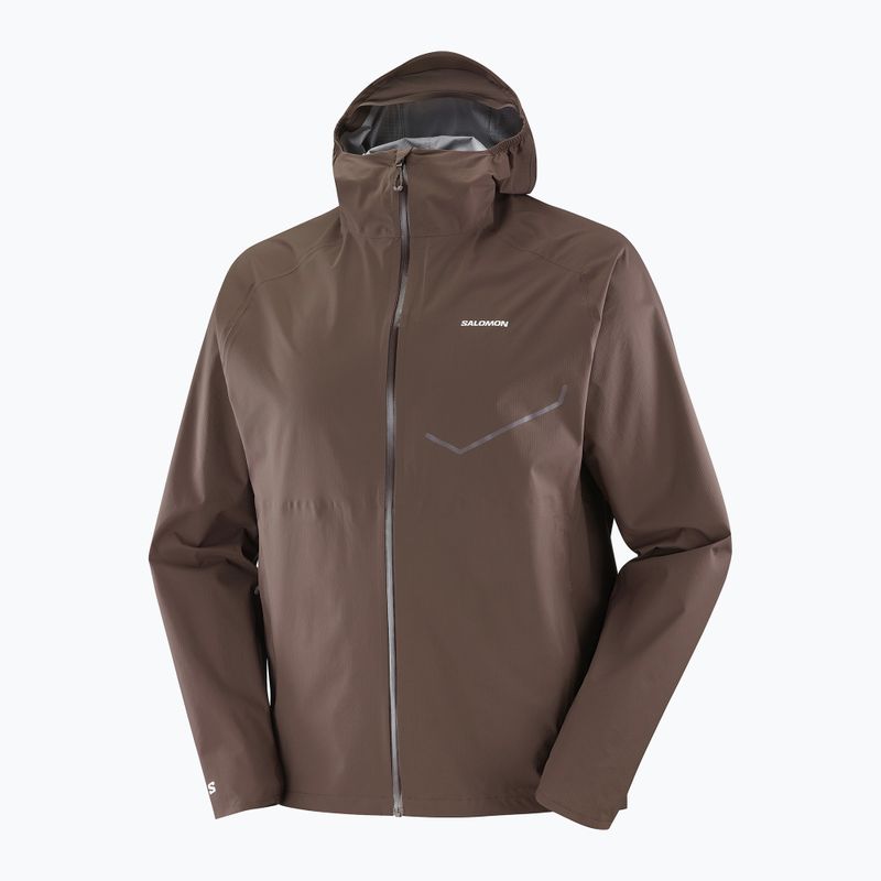 Geacă de alergare pentru bărbați Salomon Bonatti Waterproof coffee bean 7