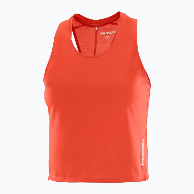 Tricou de alergare pentru femei Salomon Sense Aero Short Tank fiery red 4