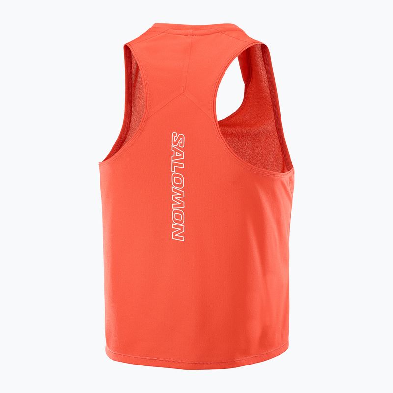 Tricou de alergare pentru femei Salomon Sense Aero Short Tank fiery red 5