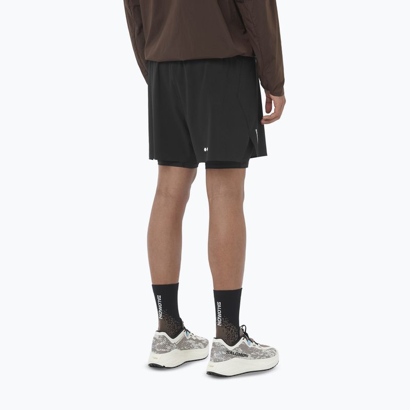 Pantaloni scurți de alergare pentru bărbați Salomon Sense Aero 2IN1 5" deep black 2
