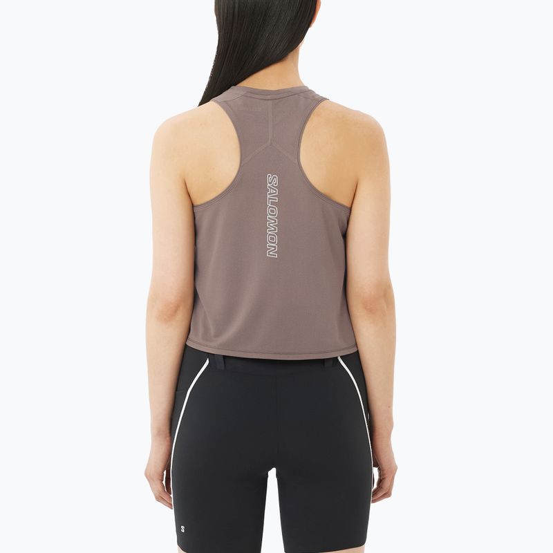 Tricou de alergare pentru femei Salomon Sense Aero Short Tank iron 2