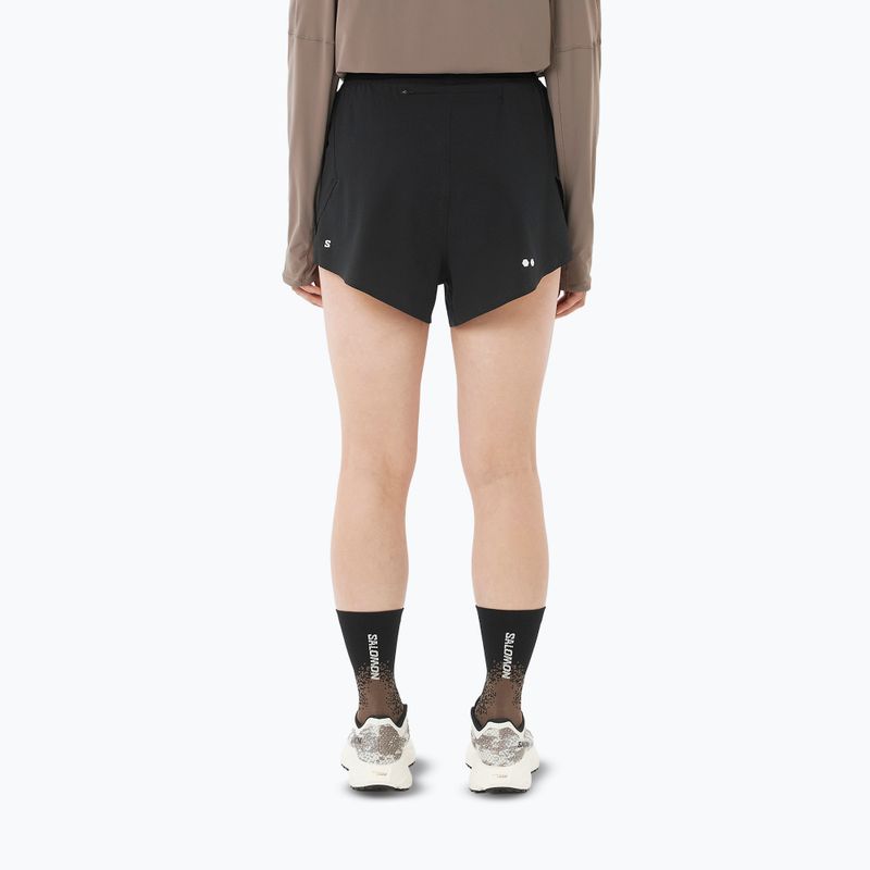 Pantaloni scurți de alergare pentru femei Salomon Sense SPLT 3" deep black 3