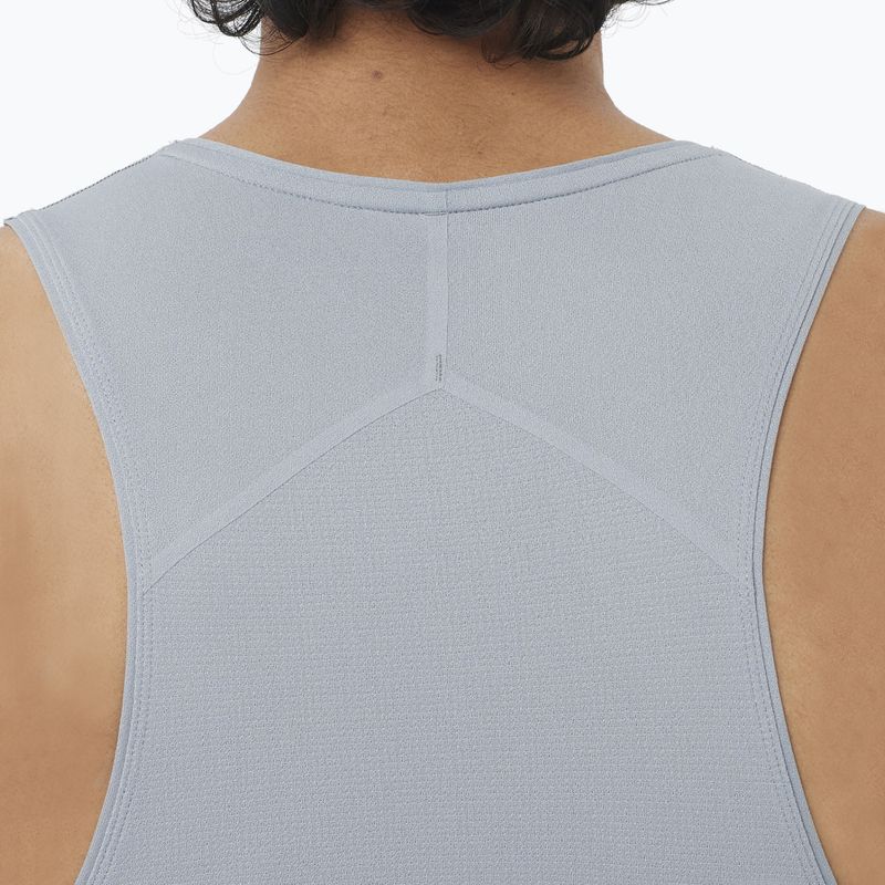 Tricou de alergare pentru bărbați Salomon Sense Aero Singlet GFX trade winds 3