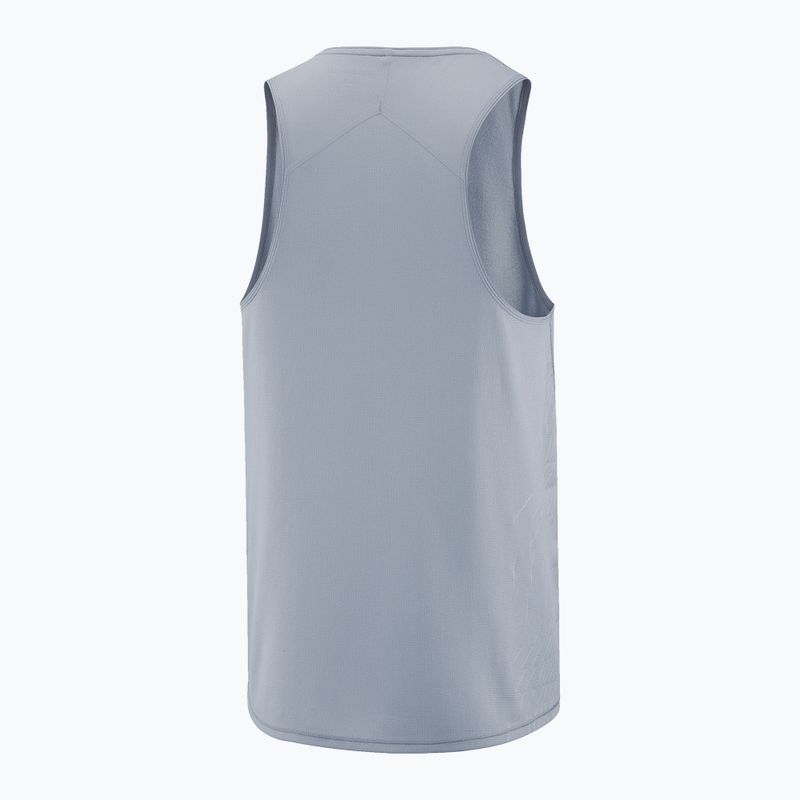 Tricou de alergare pentru bărbați Salomon Sense Aero Singlet GFX trade winds 5