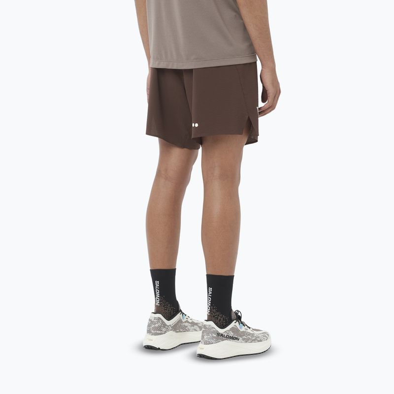 Pantaloni scurți de alergare pentru bărbați Salomon Sense Aero 7" coffee bean 2