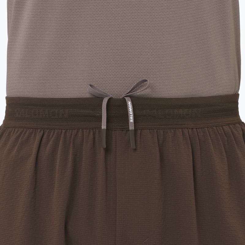Pantaloni scurți de alergare pentru bărbați Salomon Sense Aero 7" coffee bean 3