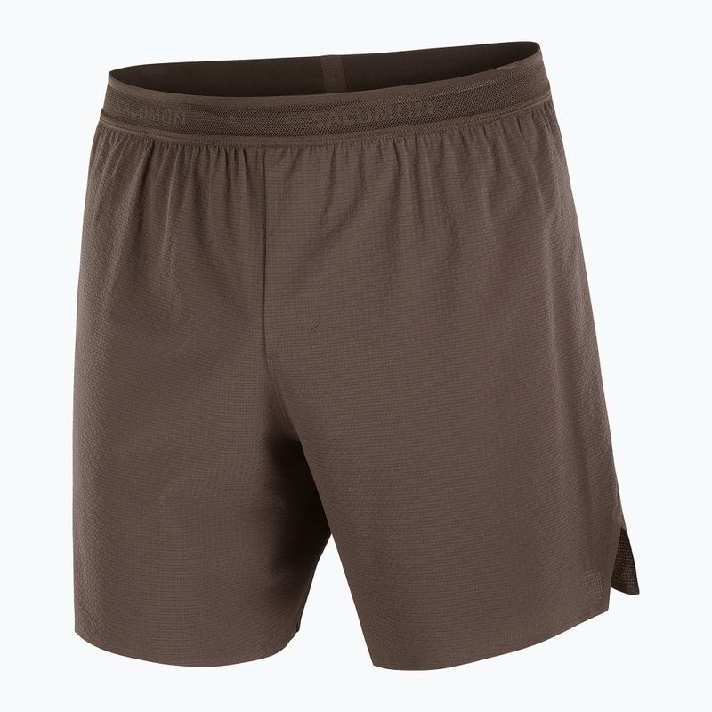 Pantaloni scurți de alergare pentru bărbați Salomon Sense Aero 7" coffee bean 5